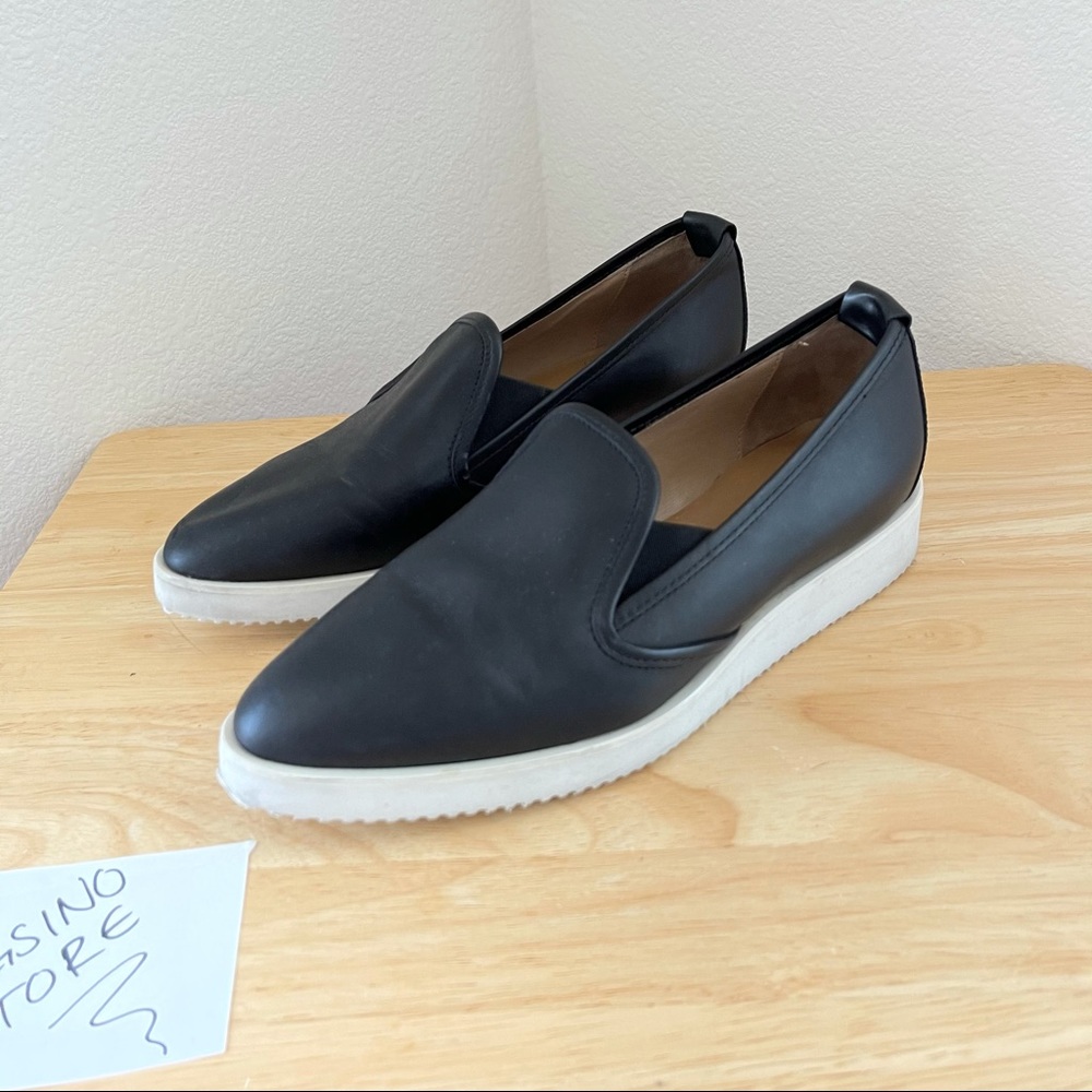EVERLANE Pointy Toe Black Leather Street Shoes 8